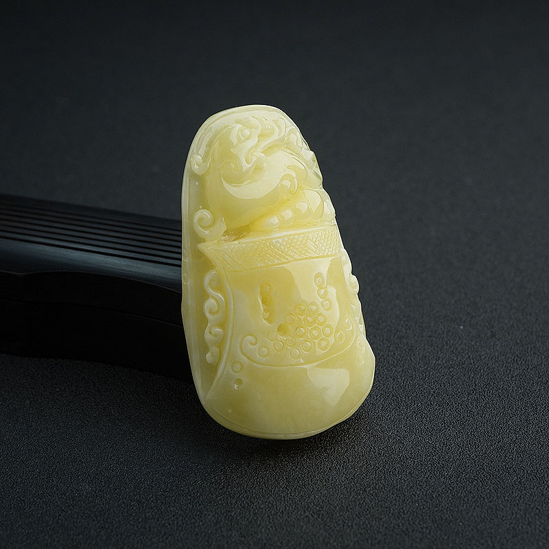 蜜蜡龙吊坠-红掌柜