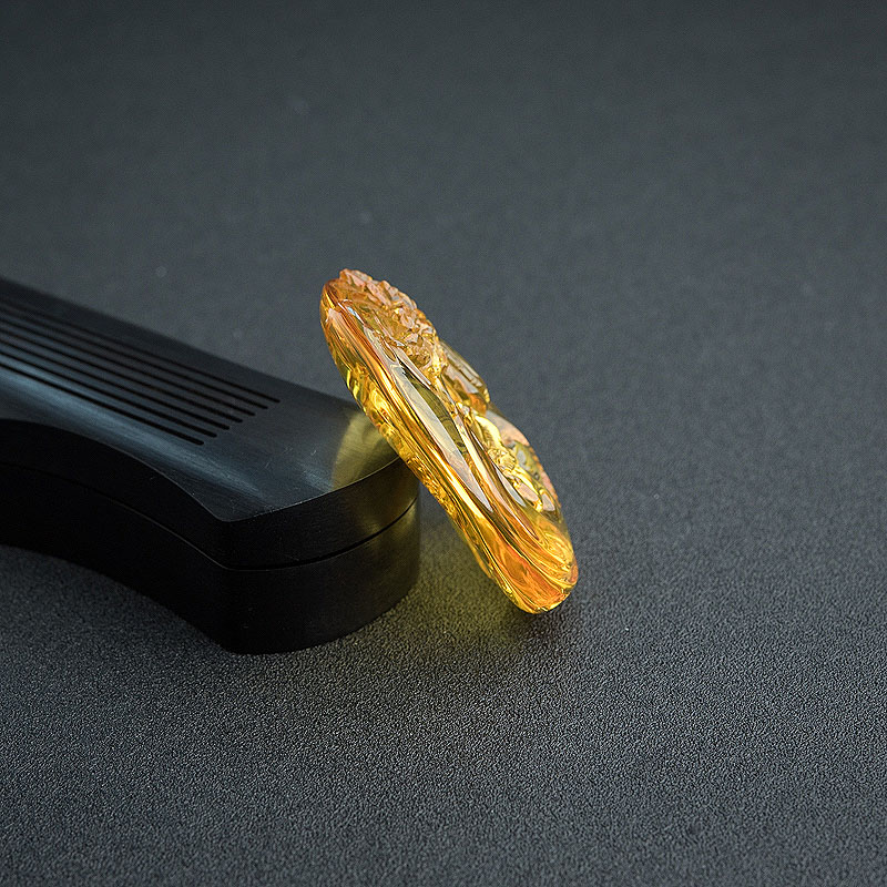 天然金珀吊坠-红掌柜