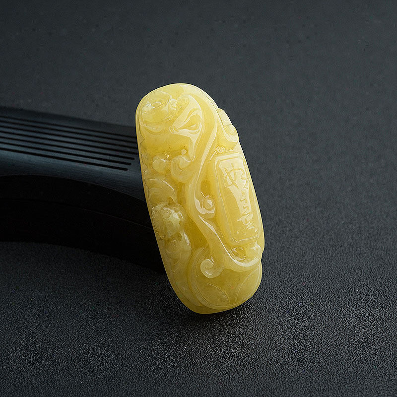 蜜蜡万福如意吊坠-红掌柜