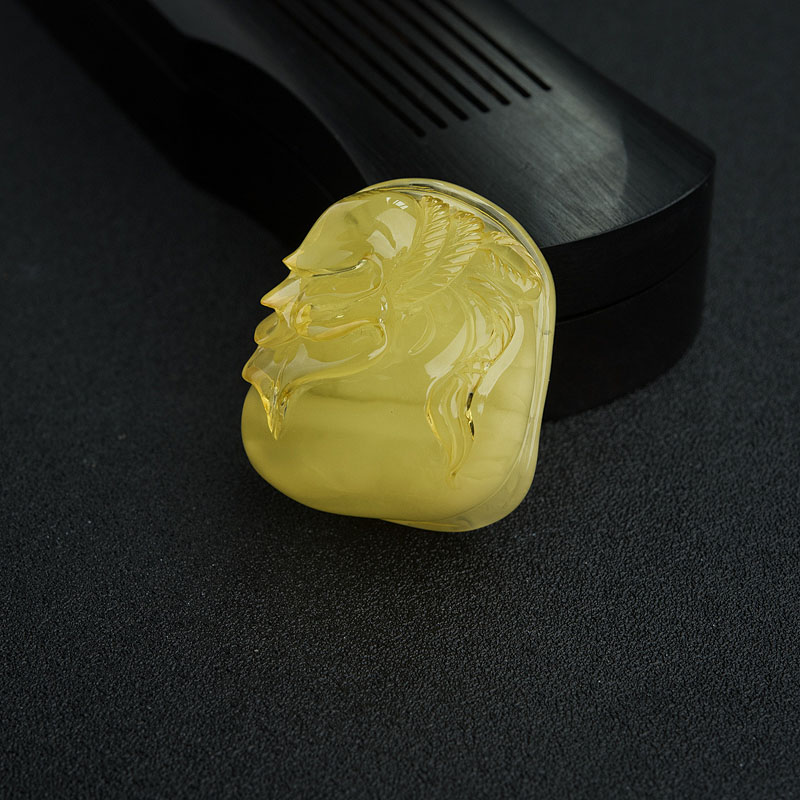 鸡油黄蜜蜡吊坠-红掌柜