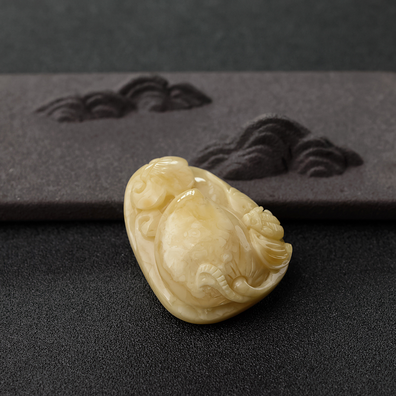 白花蜜蜡吊坠-红掌柜