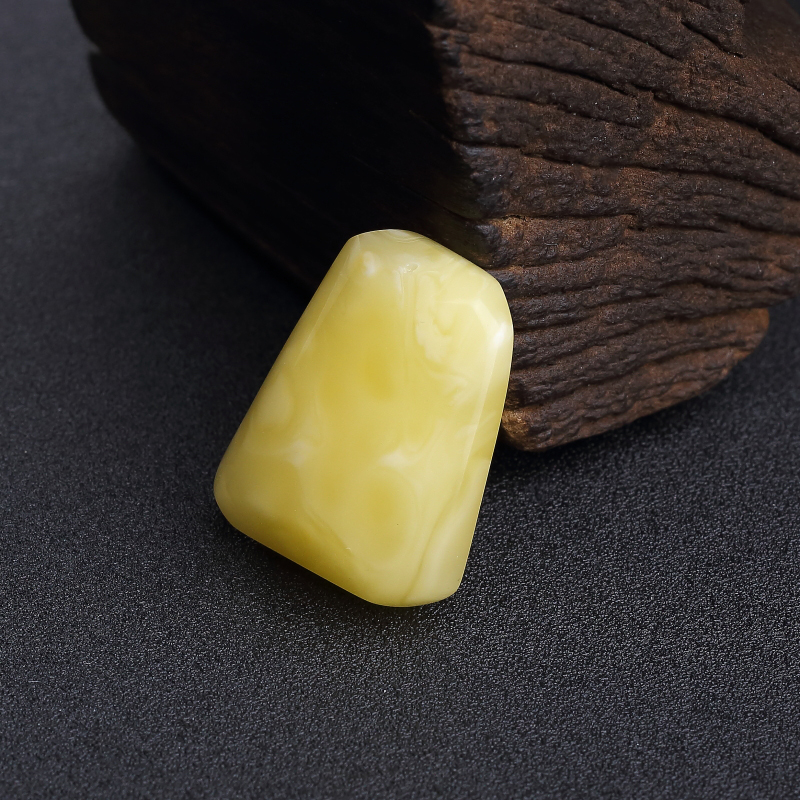 天然白花蜜蜡无事牌吊坠-红掌柜