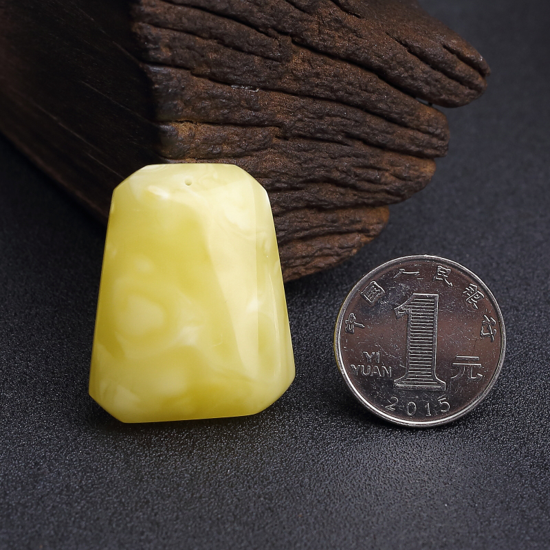 白花蜜蜡无事牌吊坠-红掌柜