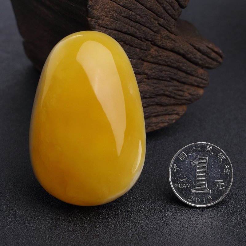 天然白花蜜蜡随形吊坠-红掌柜