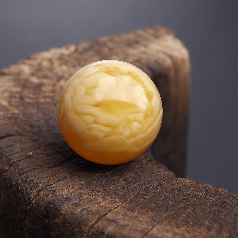 波罗的海白花蜜蜡圆珠-红掌柜