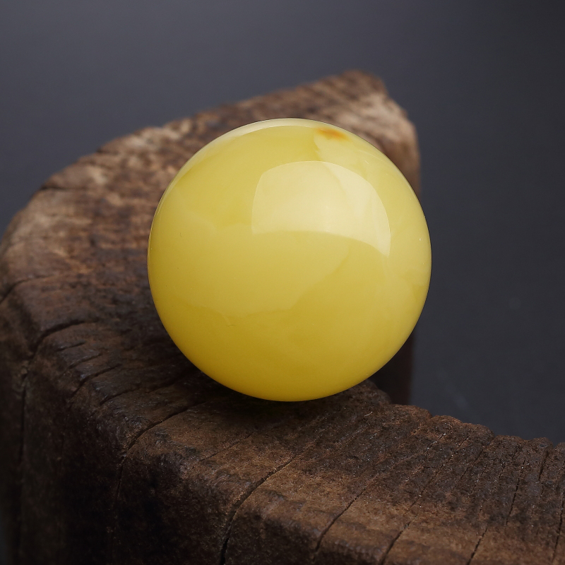 45mm鸡油黄蜜蜡圆珠-红掌柜