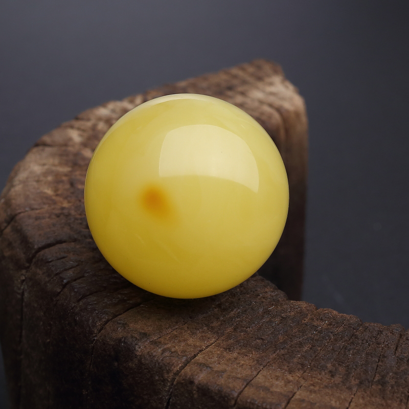 鸡油黄蜜蜡圆珠-红掌柜