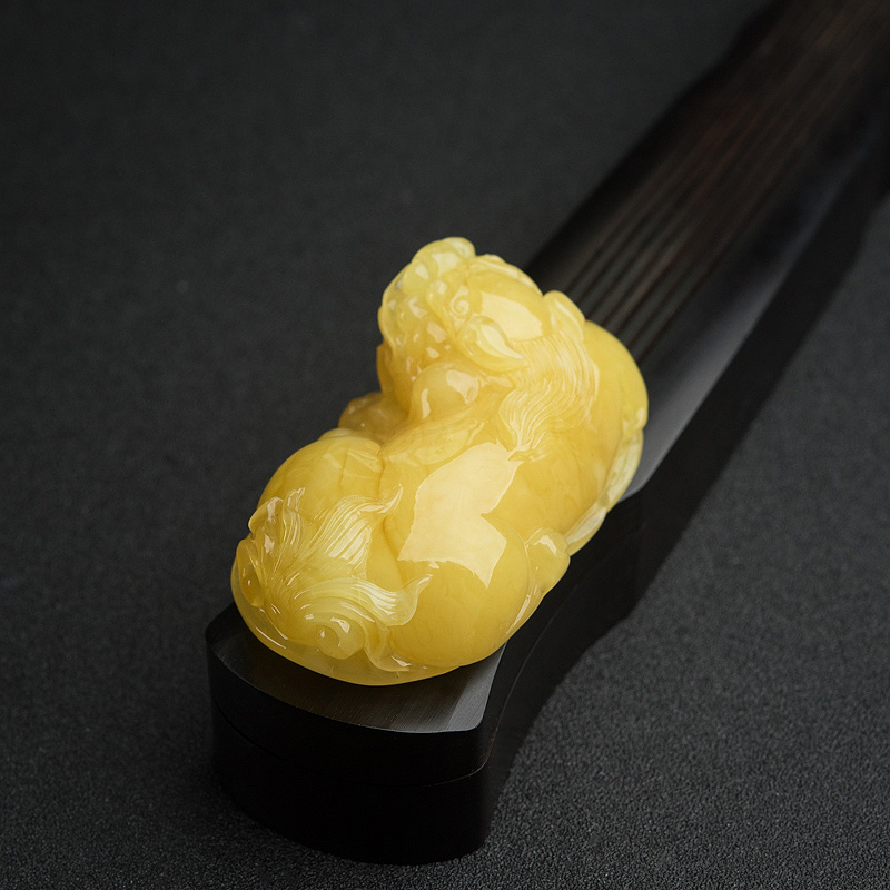 波罗的海天然蜜蜡貔貅吊坠-红掌柜