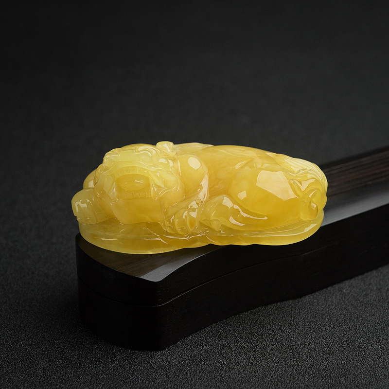 波罗的海天然鸡油黄蜜蜡吊坠-红掌柜