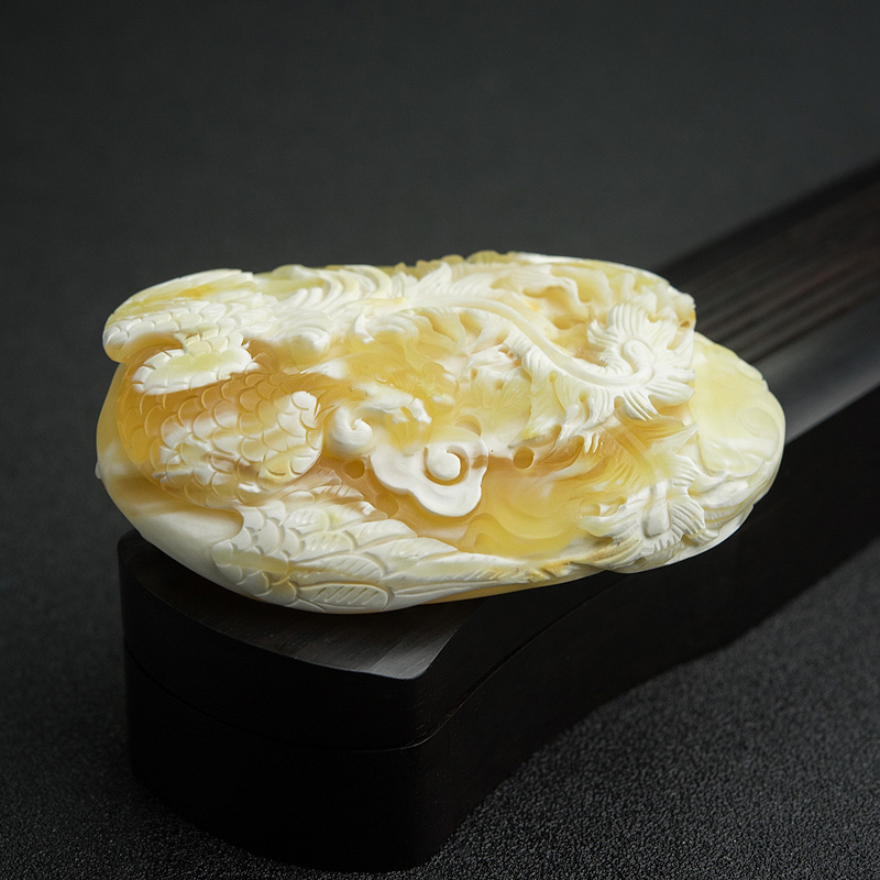 波罗的海天然白蜜蜜蜡吊坠-红掌柜