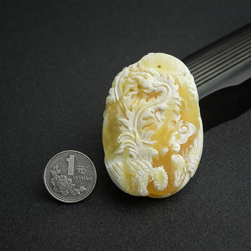 波罗的海白蜜蜜蜡吊坠-红掌柜