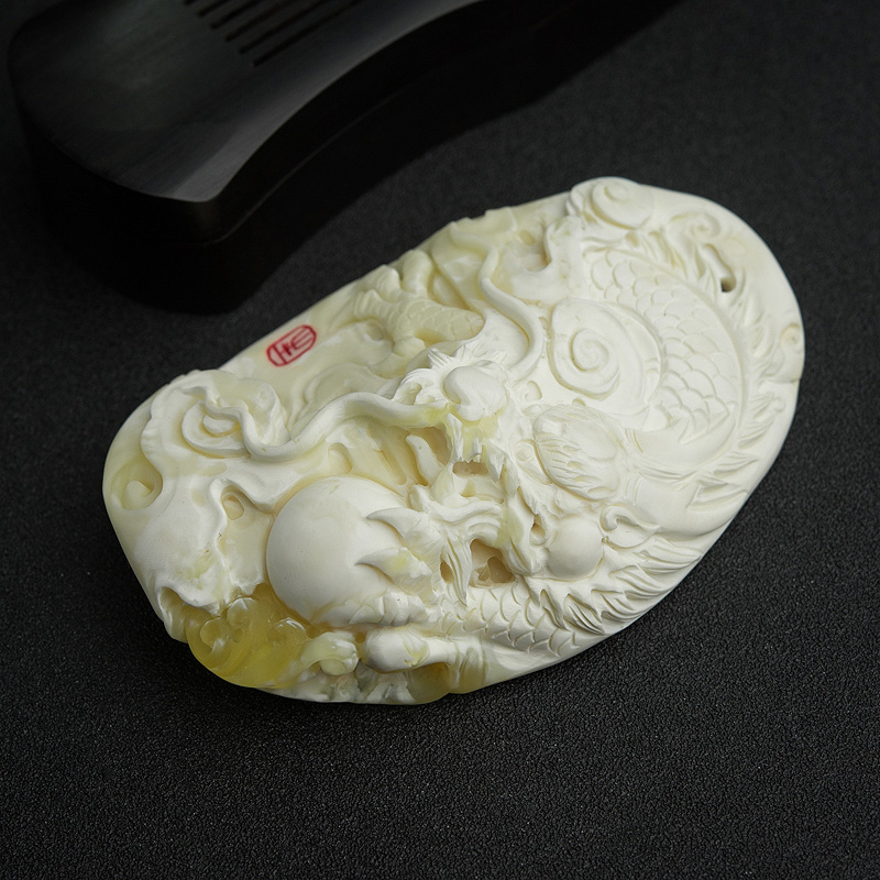波罗的海天然白蜜蜜蜡吊坠-红掌柜