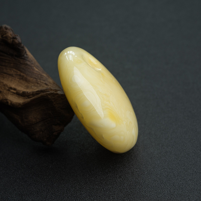 波罗的海天然白花蜜蜡吊坠-红掌柜