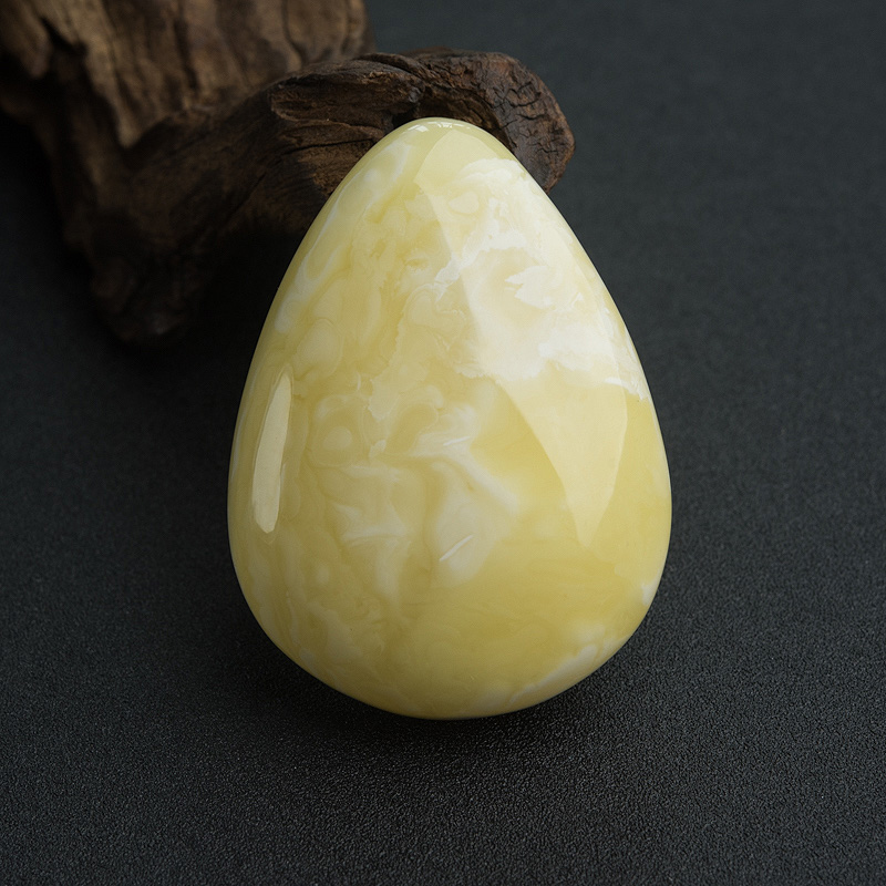 波罗的海天然白花蜜蜡随形吊坠-红掌柜