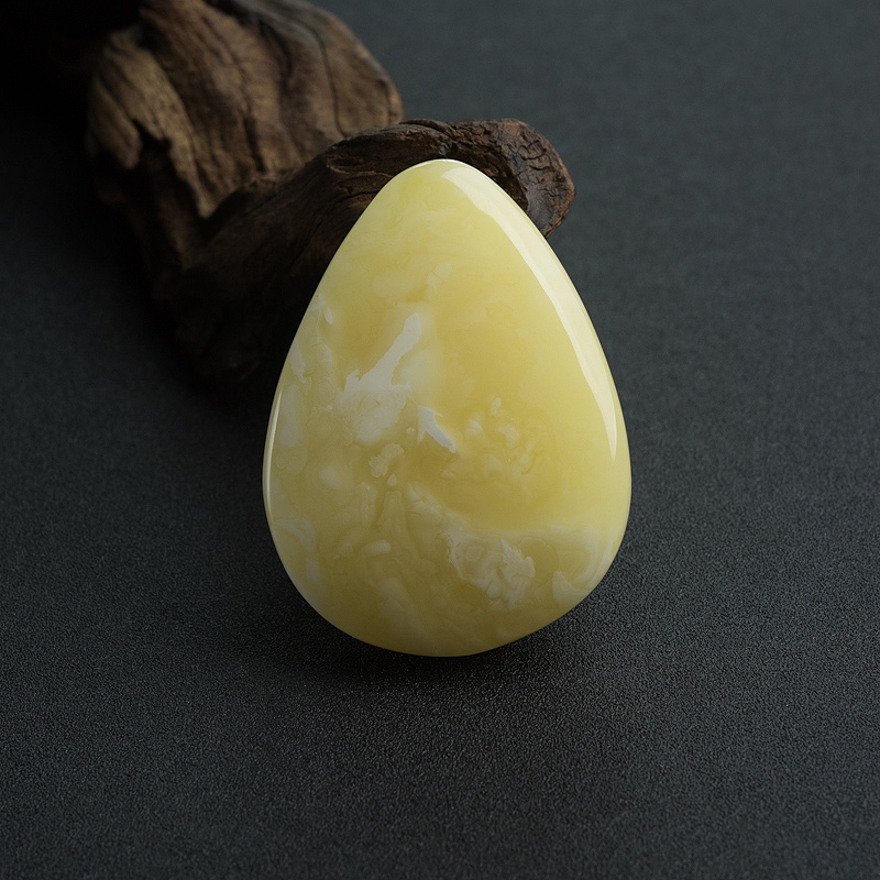 波罗的海天然白花蜜蜡吊坠-红掌柜