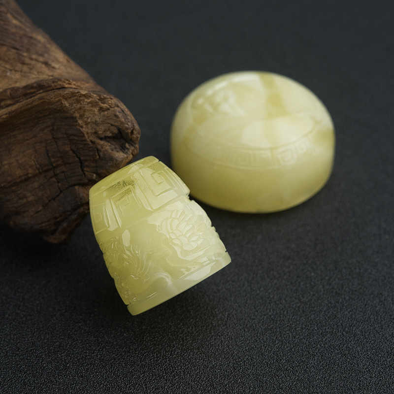 波罗的海天然蜜蜡龙摆件套装-红掌柜