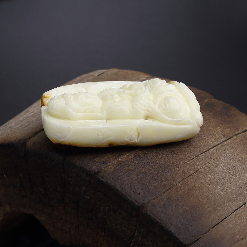 波罗的海天然带皮象牙白白蜜吊坠-红掌柜