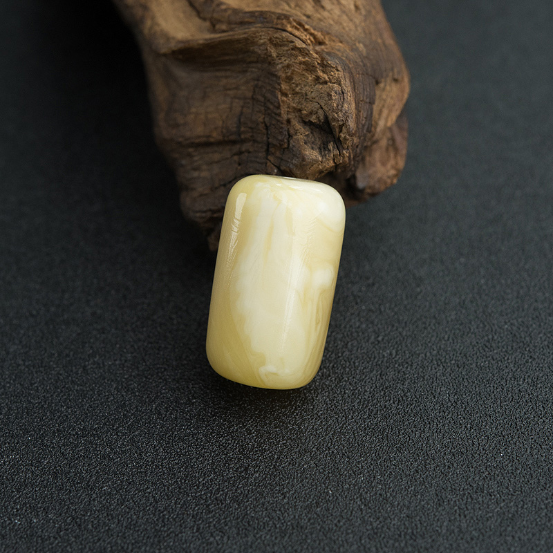 波罗的海白花蜜蜡桶珠-红掌柜