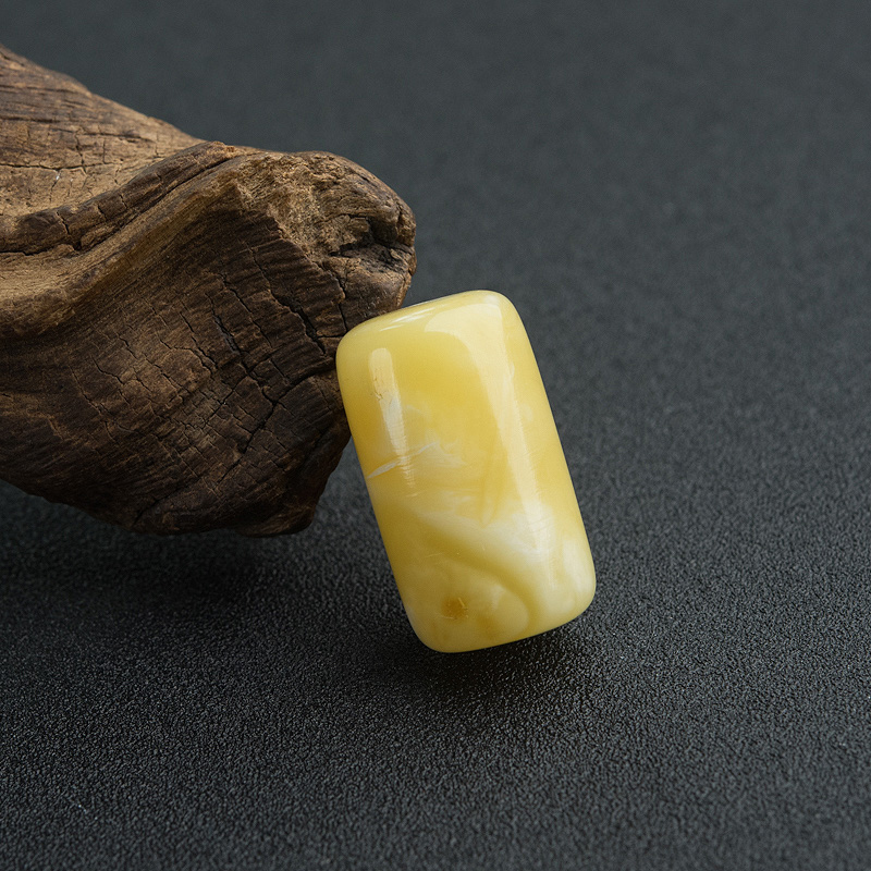 天然带皮白花蜜蜡桶珠-红掌柜