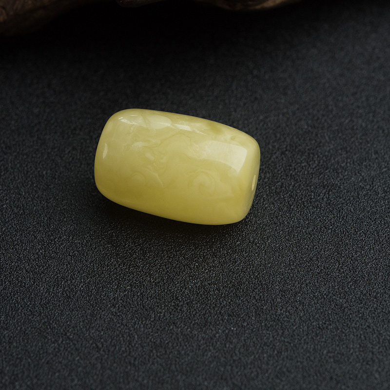 鸡油黄蜜蜡桶珠-红掌柜