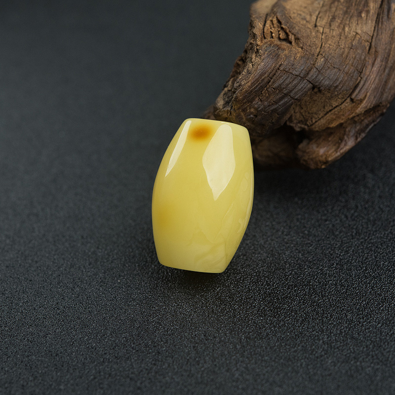 波罗的海鸡油黄蜜蜡桶珠-红掌柜