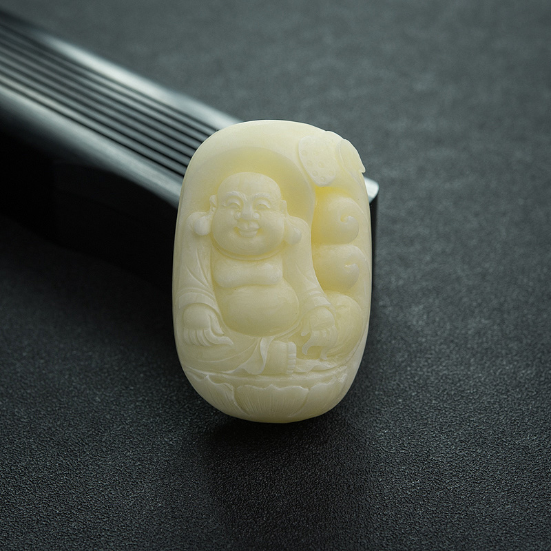 象牙白白蜜佛吊坠-红掌柜