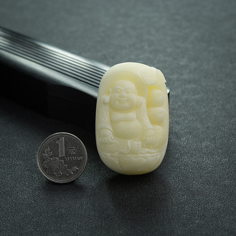 象牙白白蜜佛吊坠-红掌柜