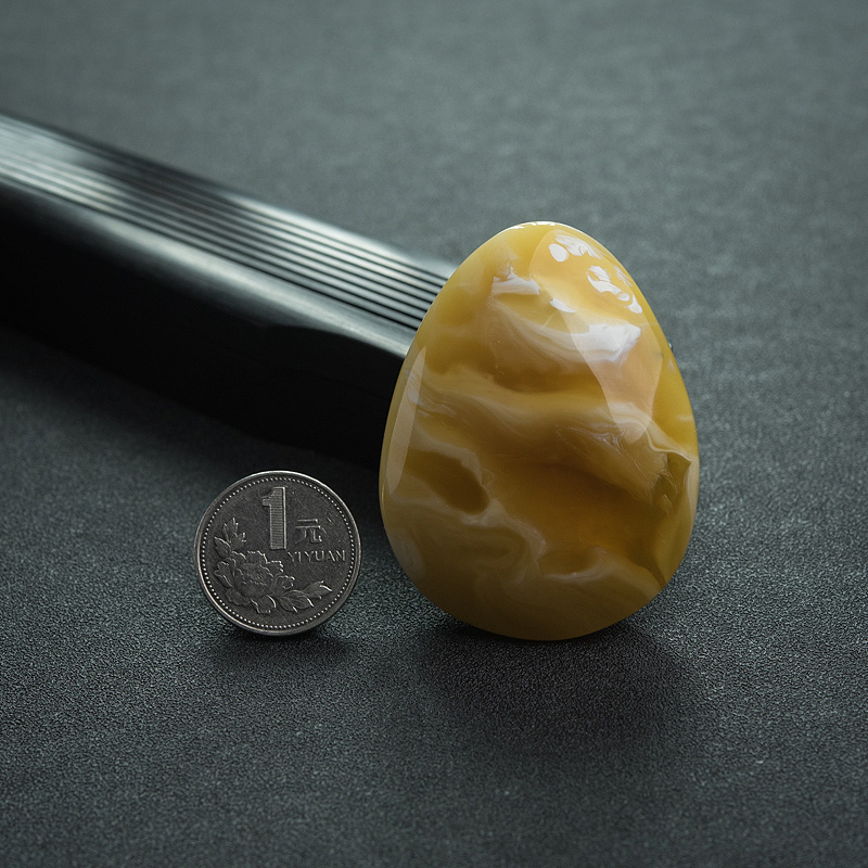 白花蜜蜡随形吊坠-红掌柜