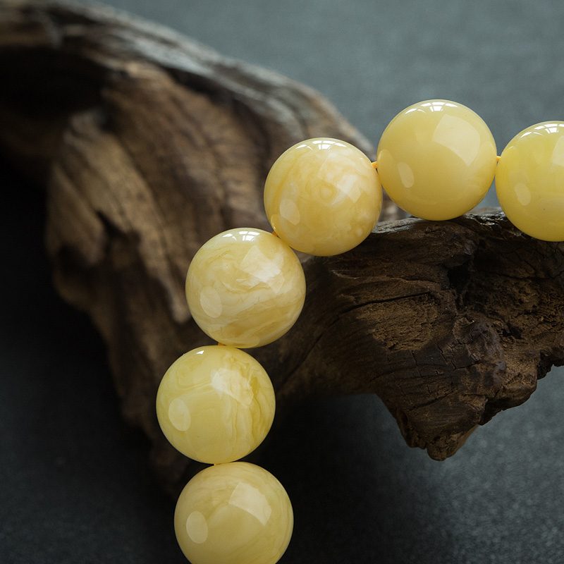 波罗的海蜜蜡单圈手串-红掌柜