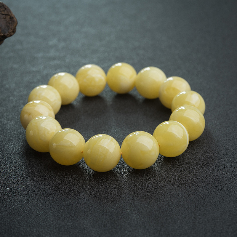 波罗的海蜜蜡单圈手串-红掌柜