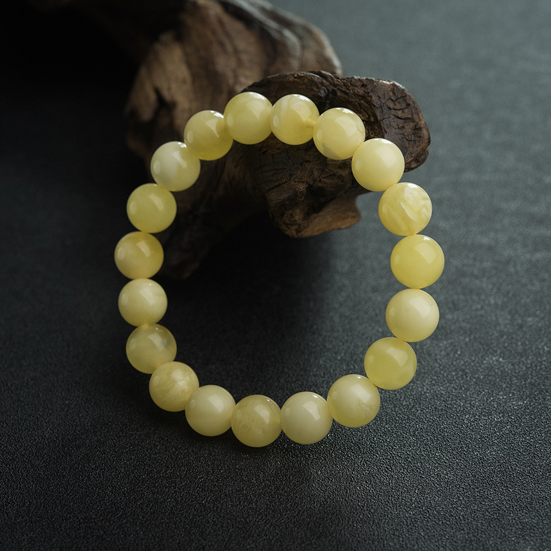 白花蜜蜡手串-红掌柜