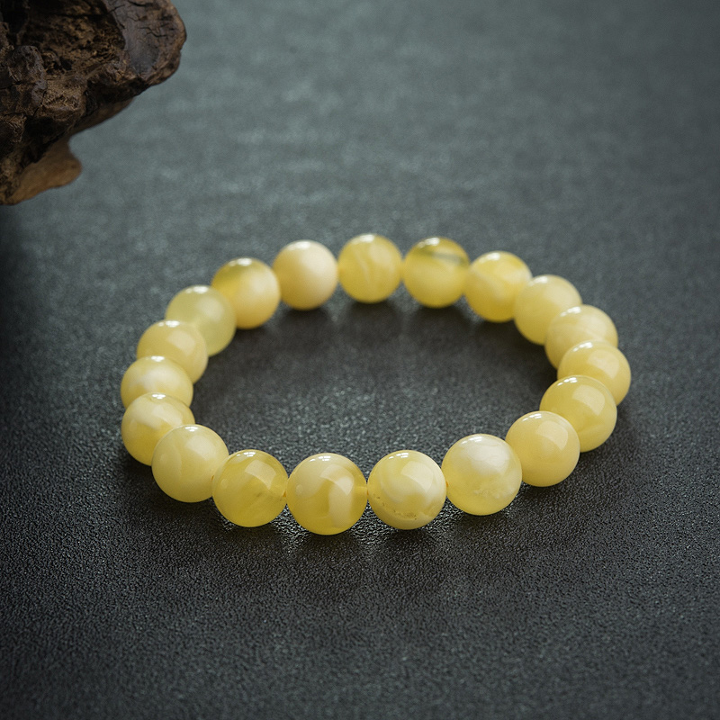 白花蜜蜡手串-红掌柜