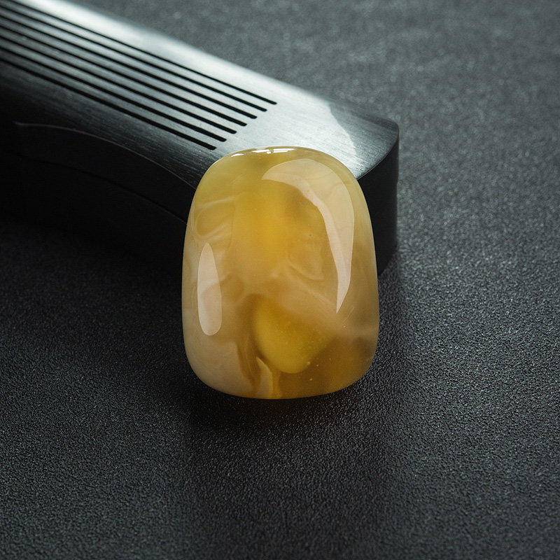 白花蜜蜡无事牌吊坠-红掌柜