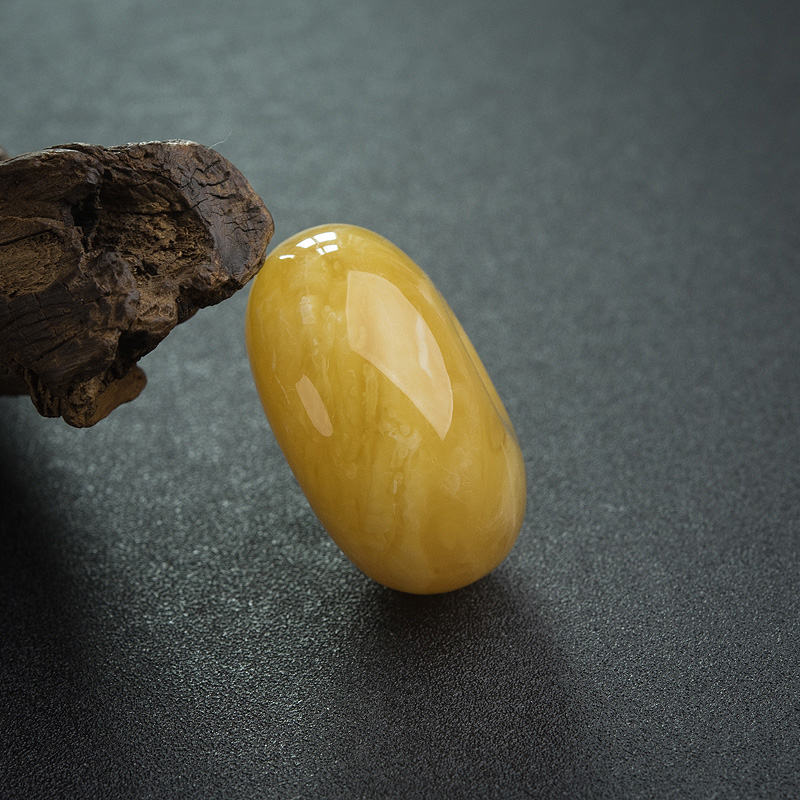 波罗的海鸡油黄蜜蜡平安扣吊坠-红掌柜