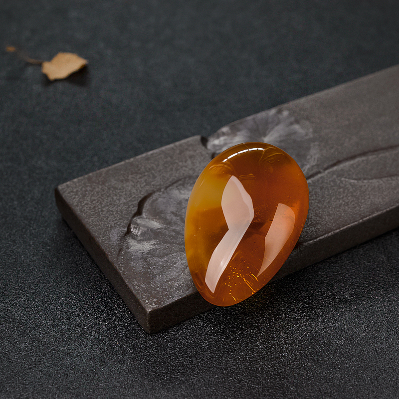 波罗的海褐黄金绞蜜水滴吊坠-红掌柜