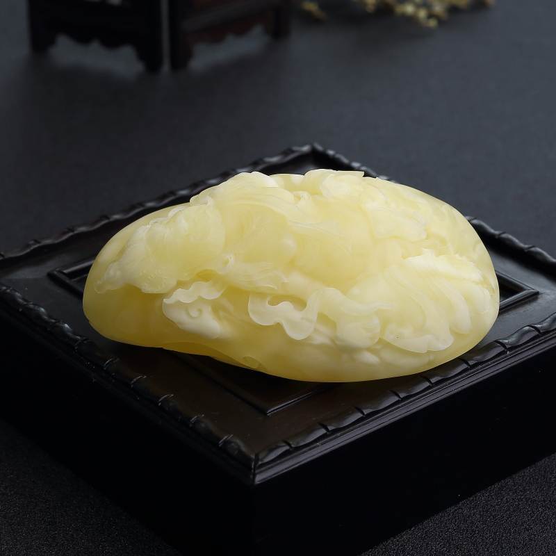 波罗的海天然白花蜜蜡吊坠-红掌柜