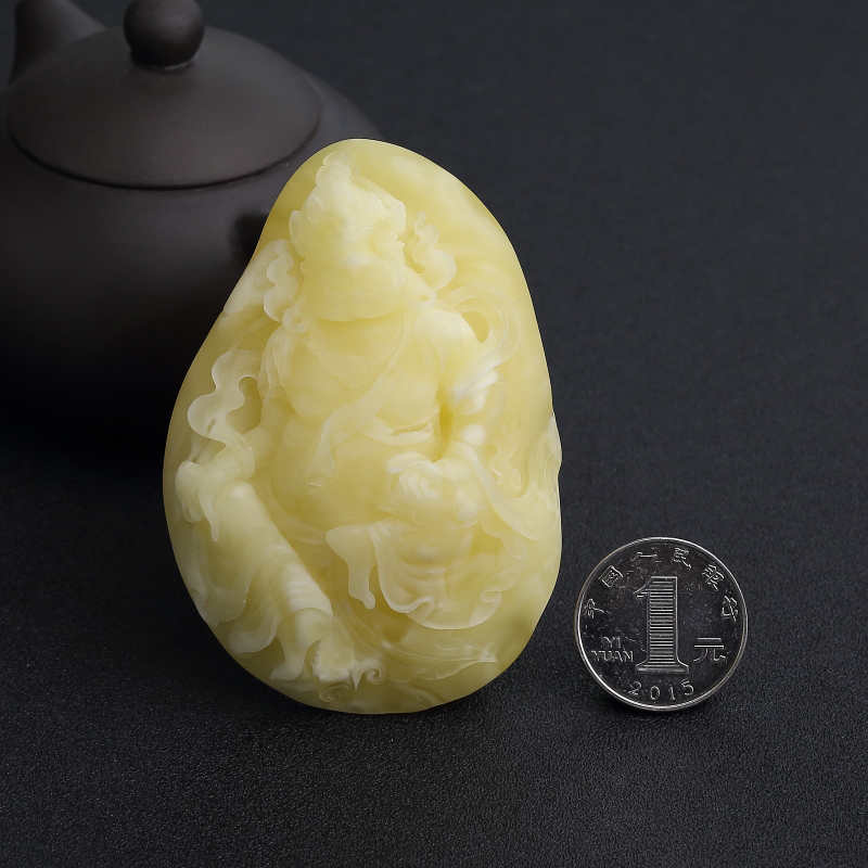 波罗的海白花蜜蜡吊坠-红掌柜