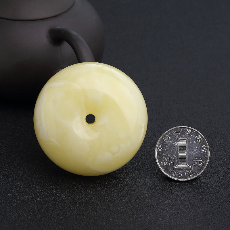 波罗的海白花蜜蜡吊坠-红掌柜