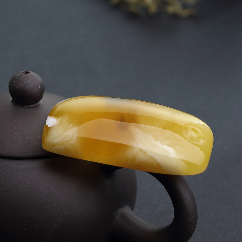 波罗的海天然白花蜜蜡吊坠-红掌柜