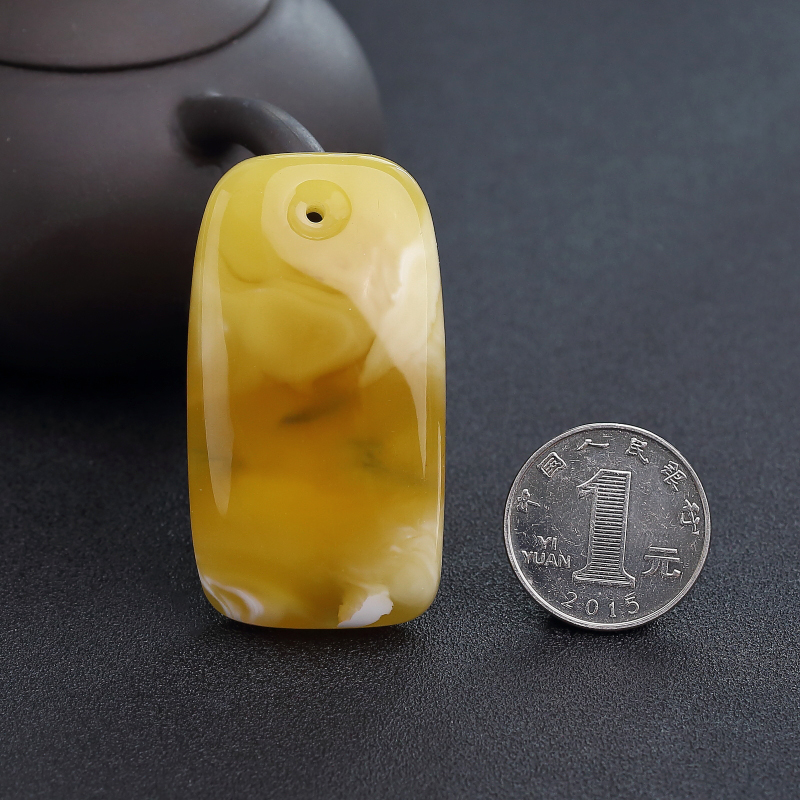 白花蜜蜡吊坠-红掌柜