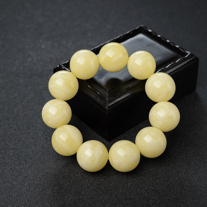 蜜蜡单圈手串-红掌柜