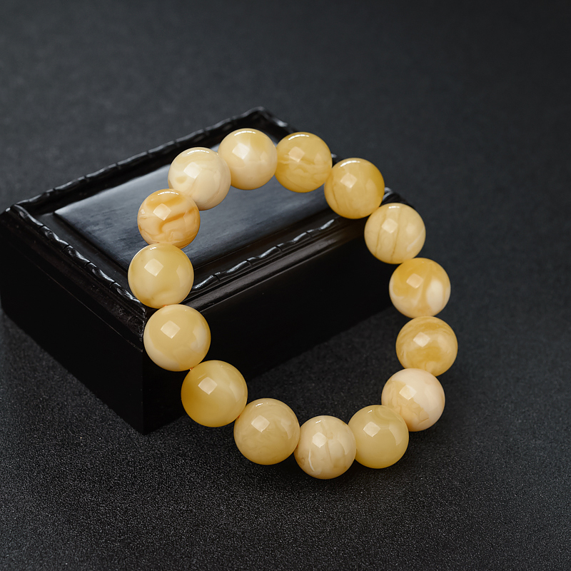 15mm蜜蜡单圈手串-红掌柜