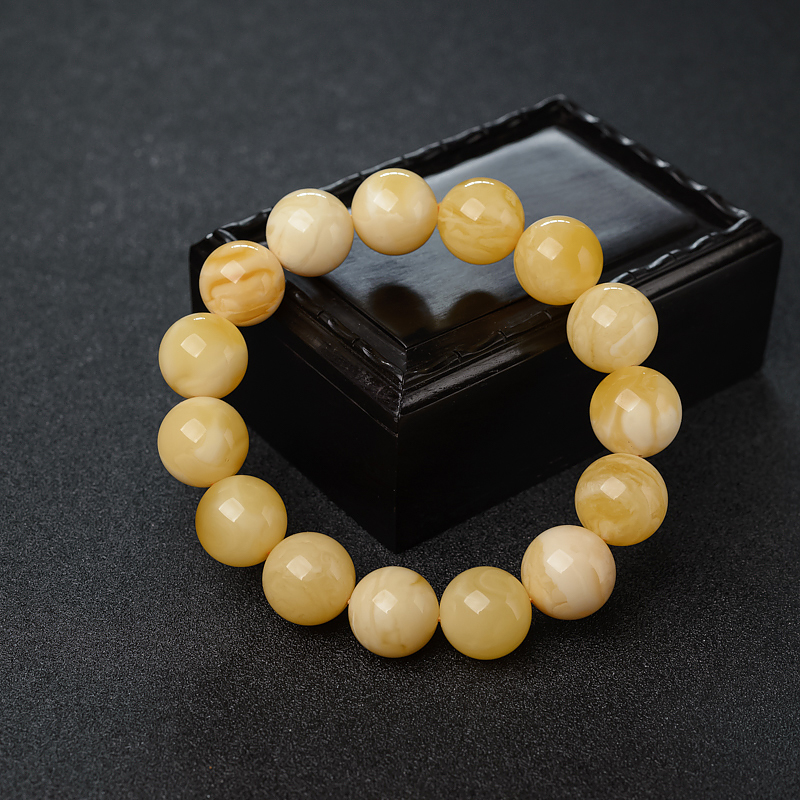 15mm白花蜜单圈手串-红掌柜