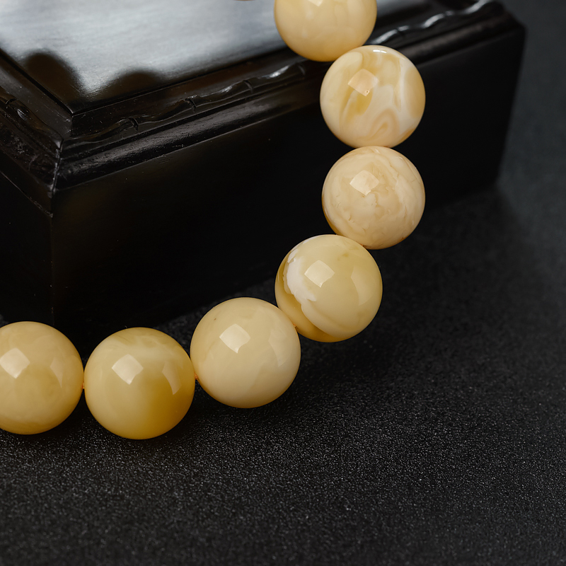 蜜蜡单圈手串-红掌柜