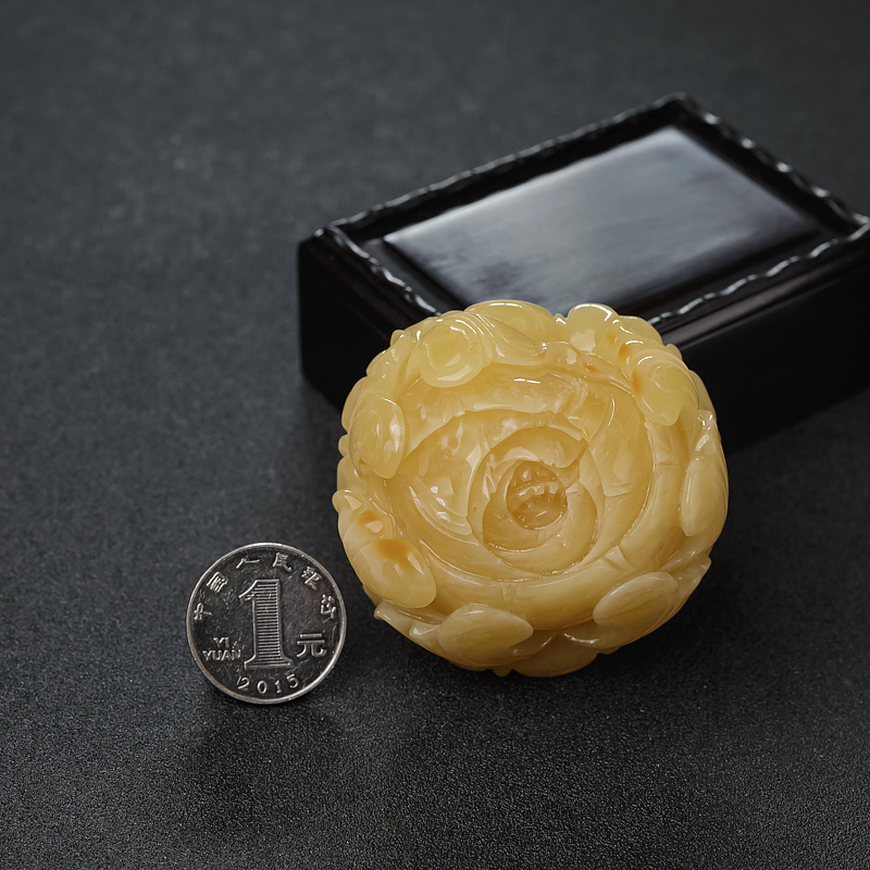 蜜蜡牡丹花-红掌柜