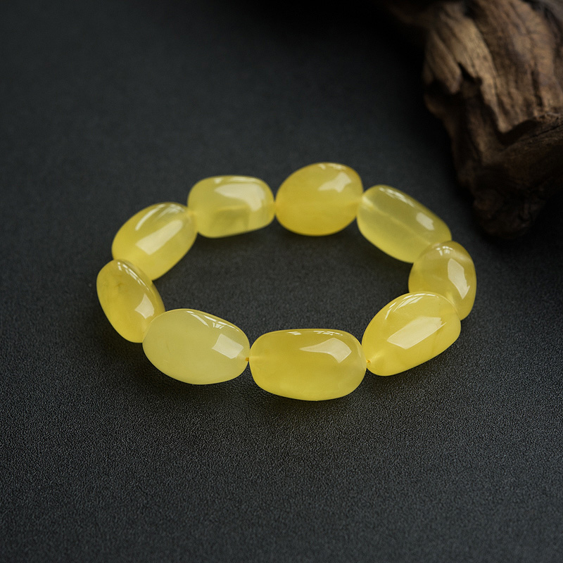 波罗的海天然蜜蜡随形单圈手串-红掌柜