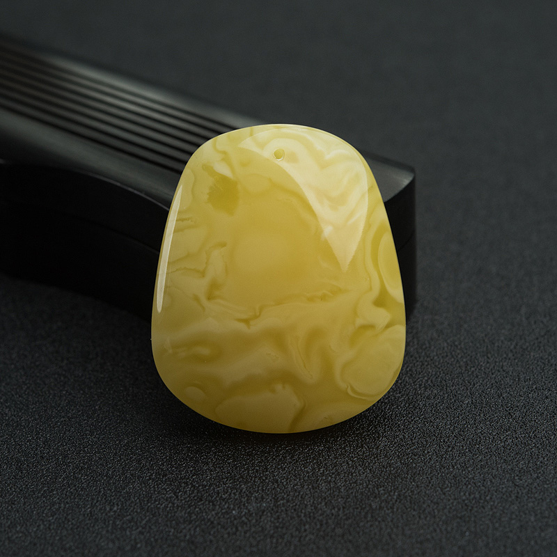 波罗的海天然白花蜜蜡随形吊坠-红掌柜