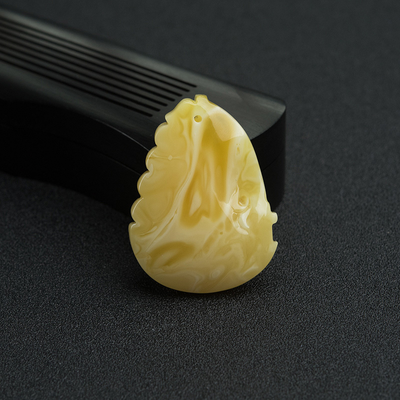 波罗的海天然蜜蜡一帆风顺吊坠-红掌柜