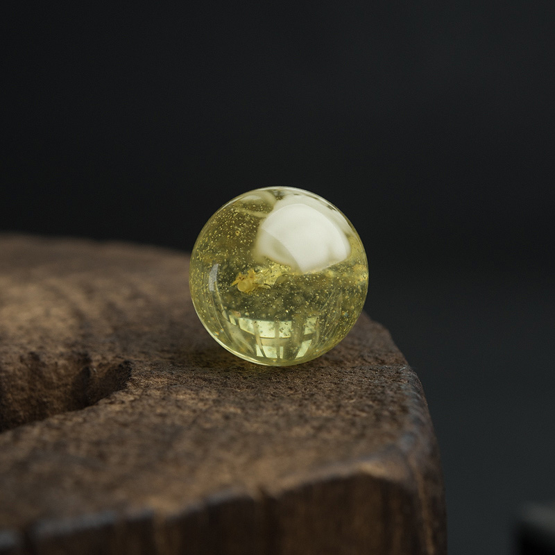 波罗的海天然鸡油黄蜜蜡圆珠-红掌柜