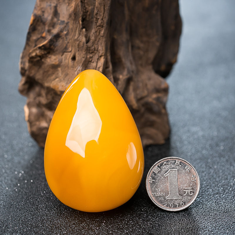 鸡油黄蜜蜡吊坠-红掌柜